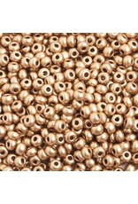 Czech 402218  6  Seed  Gold Matte Metallic