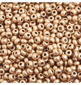 Czech 402218  6  Seed  Gold Matte Metallic
