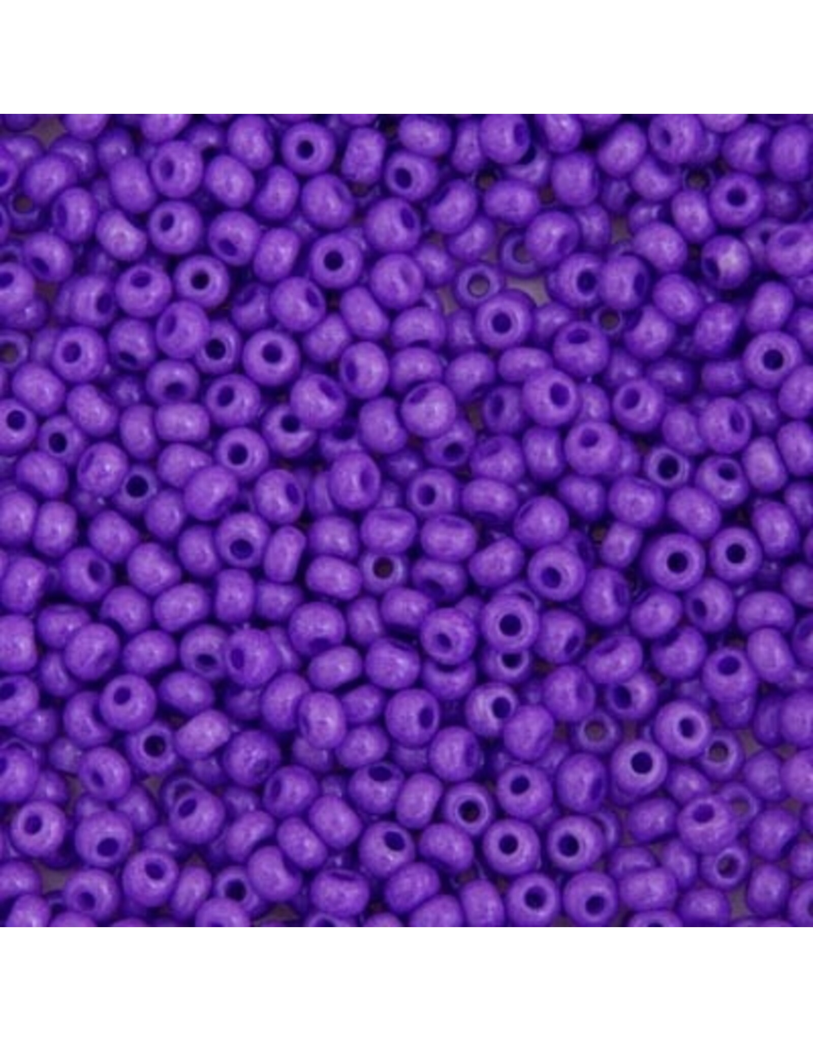 Czech 401156  6 Seed Opaque Dyed Violet Purple