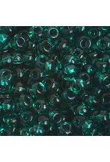 Czech 401656 6 Seed Transparent Teal Green