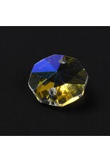 Hexagon Link  14mm (2 hole)  Clear AB  x10