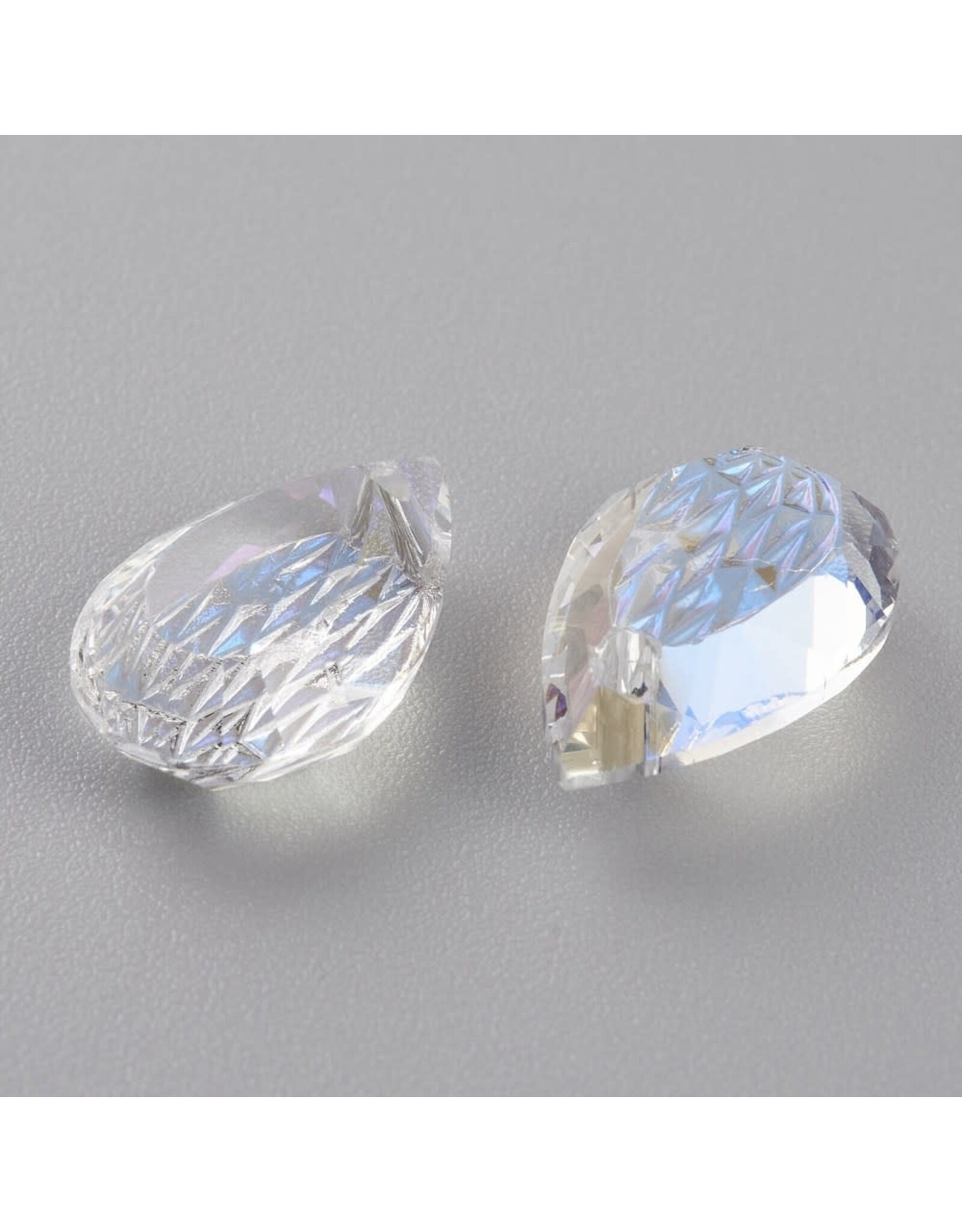 Drop Clear AB  14x9mm  x2 pcs