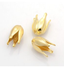 Bead Cap Flower 13x8 Gold