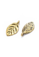 Leaf  16x8mm  Antique Gold   NF  x20