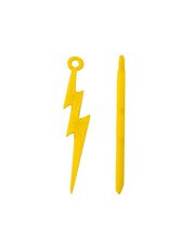 Acrylic Lightning Pendant  45x9mm Yellow x6