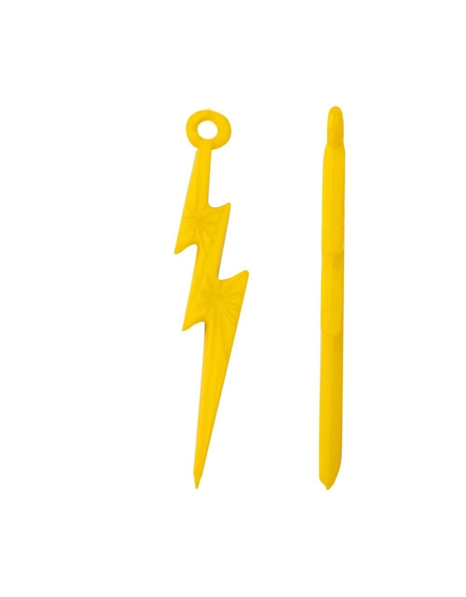 Acrylic Lightning Pendant  45x9mm Yellow x6
