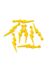 Acrylic Lightning Pendant  45x9mm Yellow x6