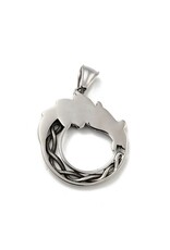 Dragon Pendant  Stainless Steel  34x30mm  x1  NF