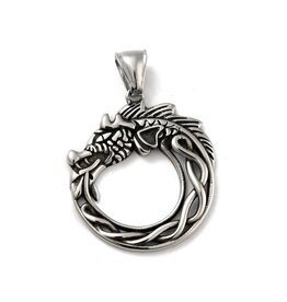 Dragon Pendant  Stainless Steel  34x30mm  x1  NF