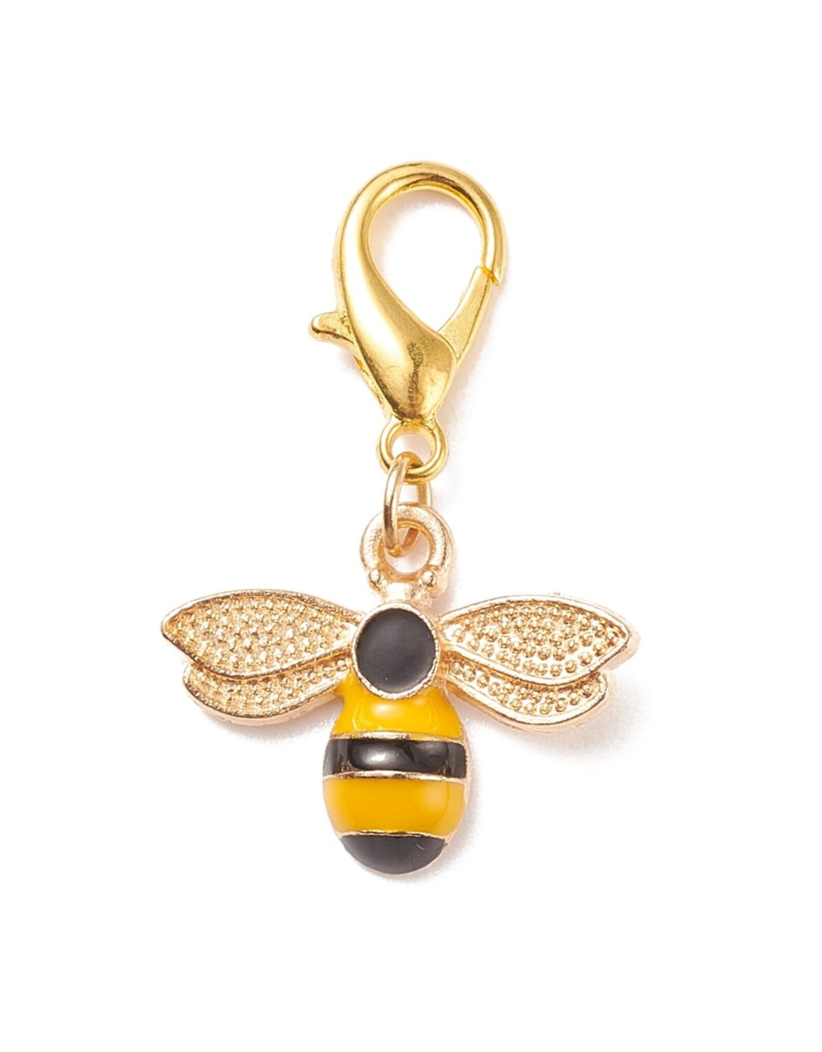 Bee Zipper Pull 20x25mm Gold