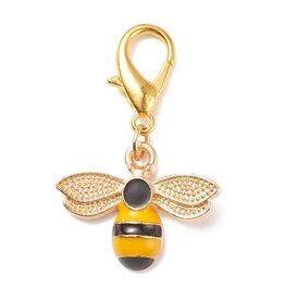 Bee Zipper Pull 20x25mm Gold