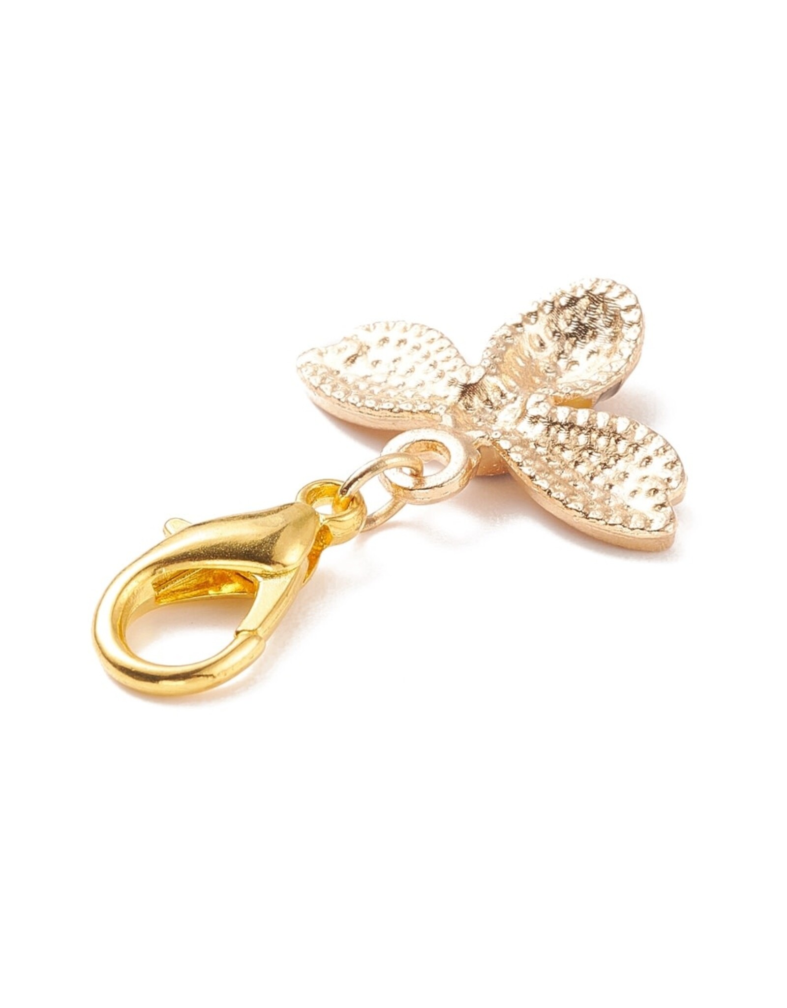 Bee Zipper Pull 20x25mm Gold