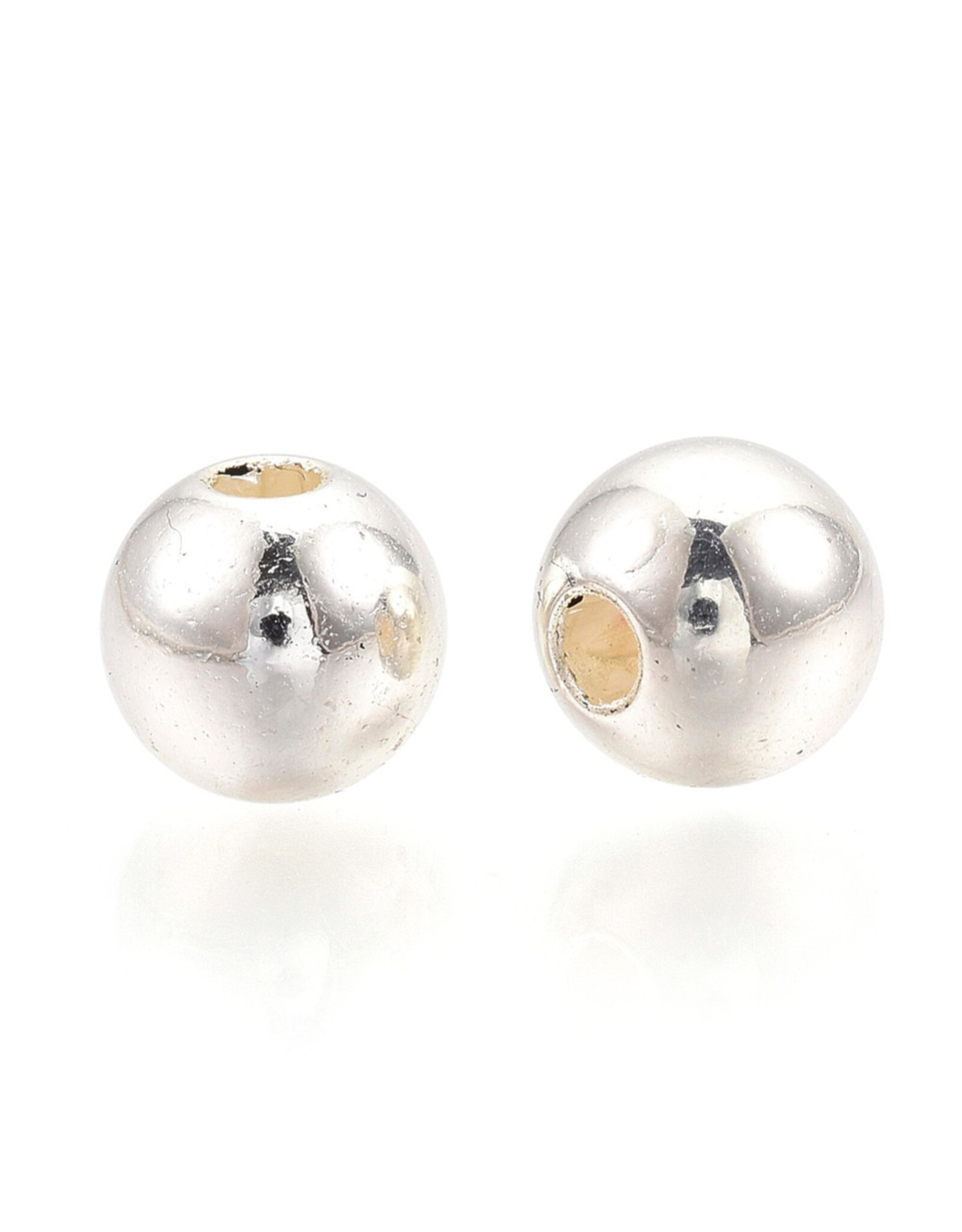 Acrylic  Round Silver Metallic