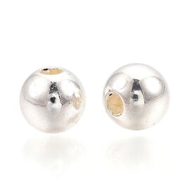 Acrylic  Round Silver Metallic