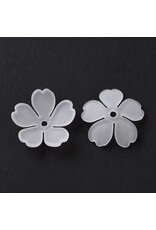 14mm Acrylic Flower  Clear Matte