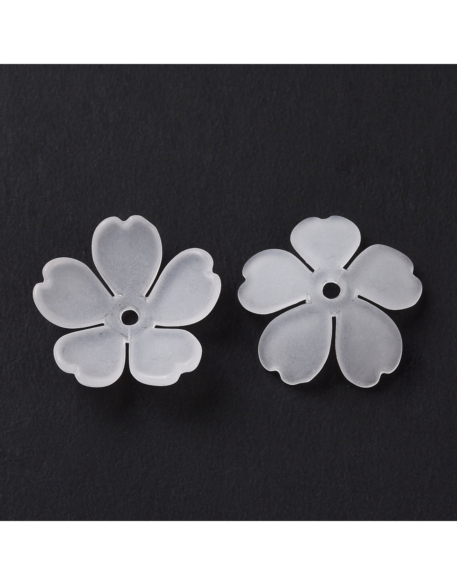 14mm Acrylic Flower  Clear Matte