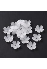 14mm Acrylic Flower  Clear Matte