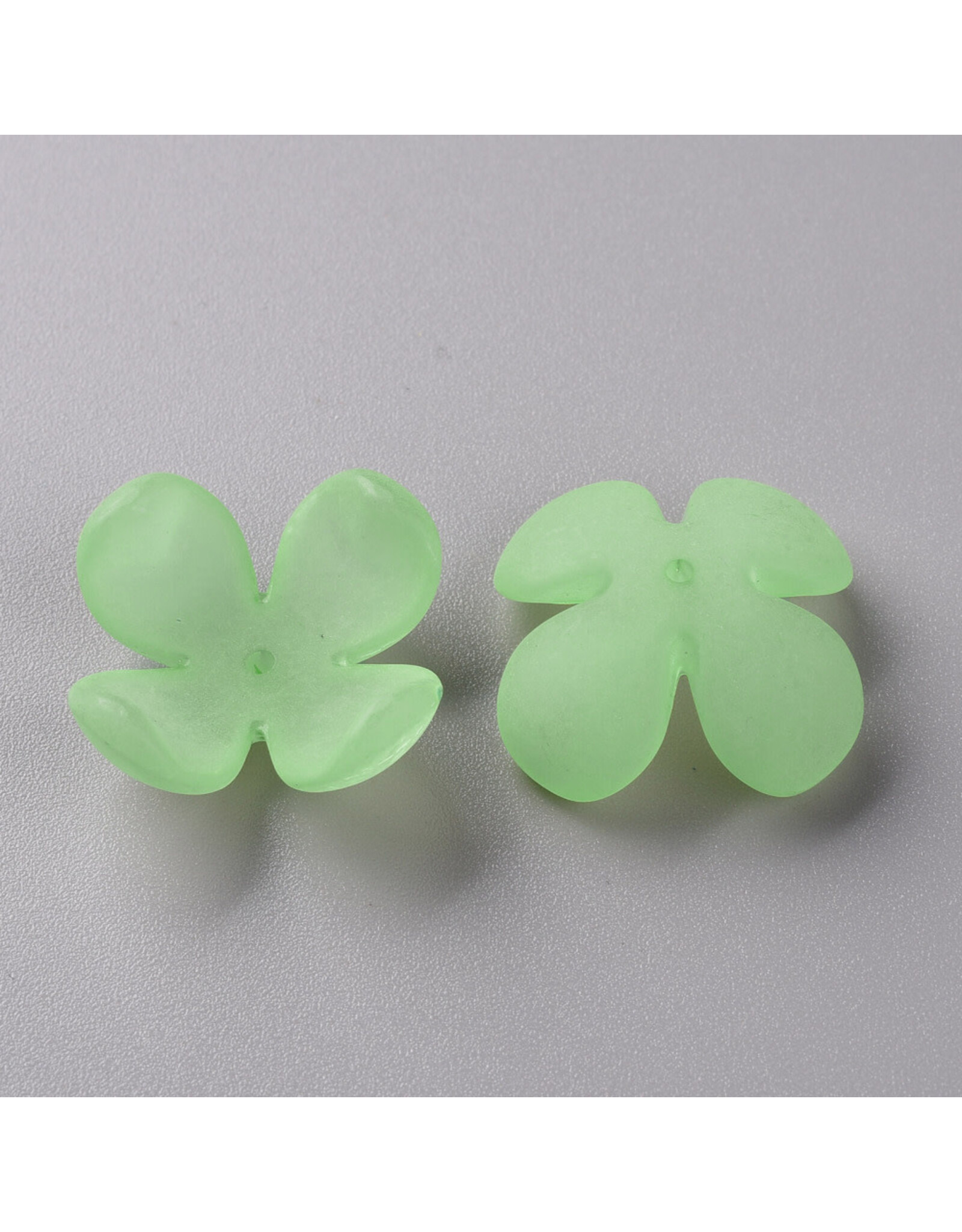 27mm Acrylic Flower Light Green Matte x25