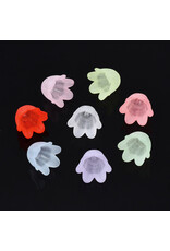 8x10mm Acrylic Flower Random Mix Matte x100