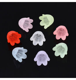 8x10mm Acrylic Flower Random Mix Matte x100