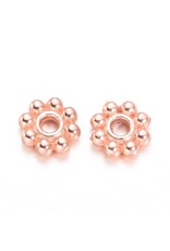Daisy Spacer Bead Rose Gold 6mm    NF