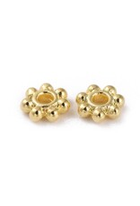 Daisy Spacer Bead  Gold 5mm NF