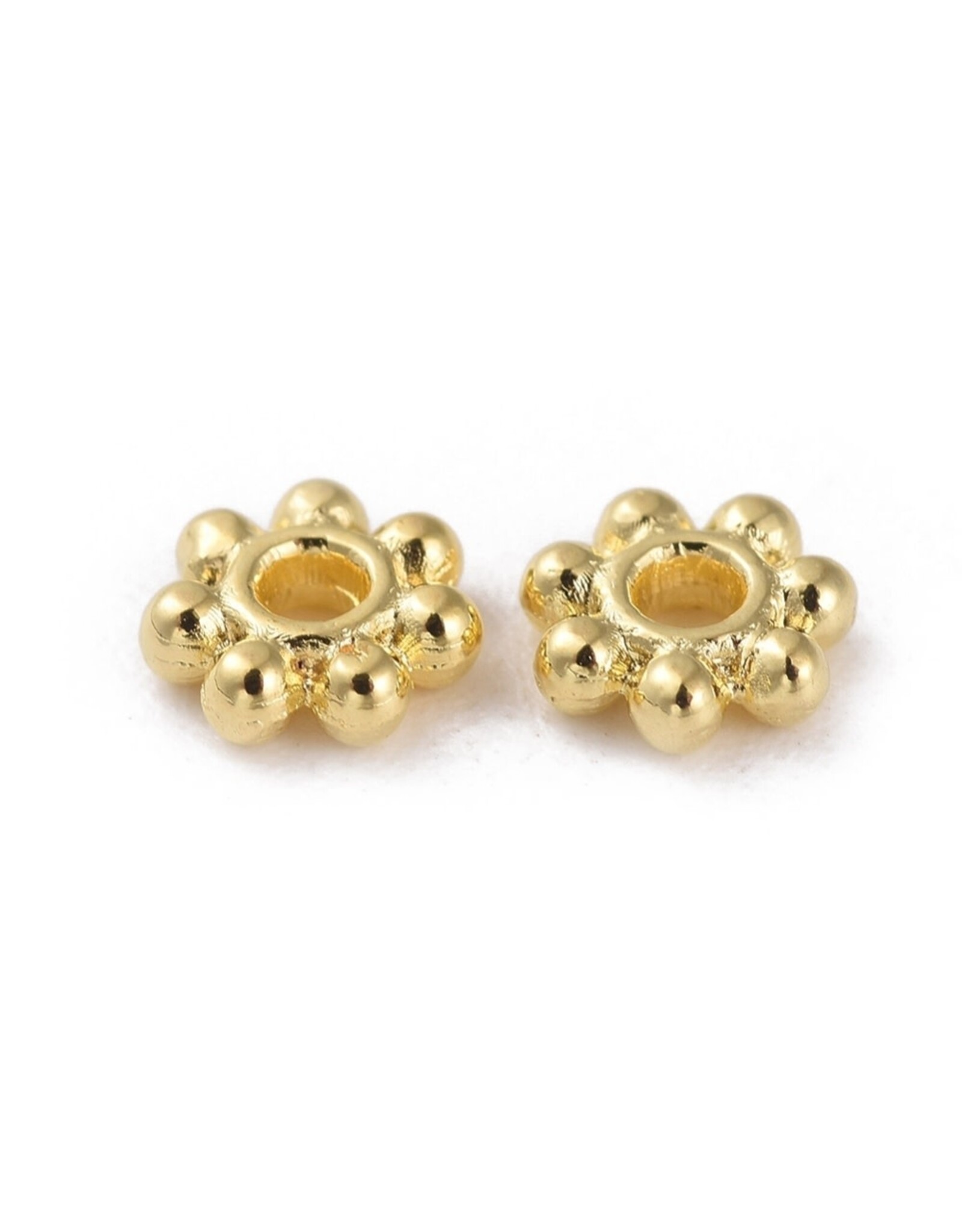 Daisy Spacer Bead  Gold 5mm NF