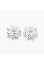 Daisy Spacer Bead Silver 5mm NF