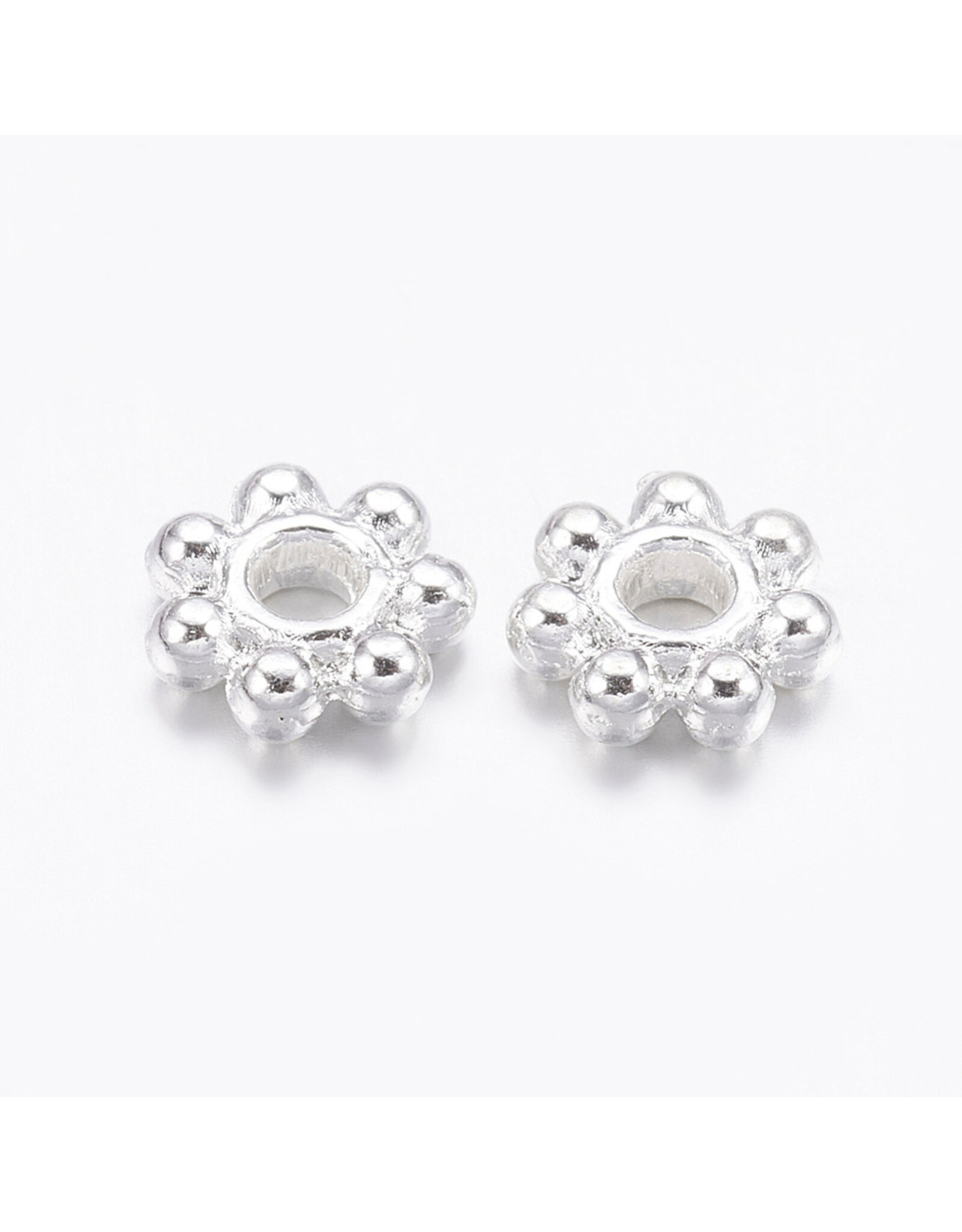 Daisy Spacer Bead Silver 5mm NF