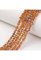 6x5mm Rondelle Topaz and Copper  x80