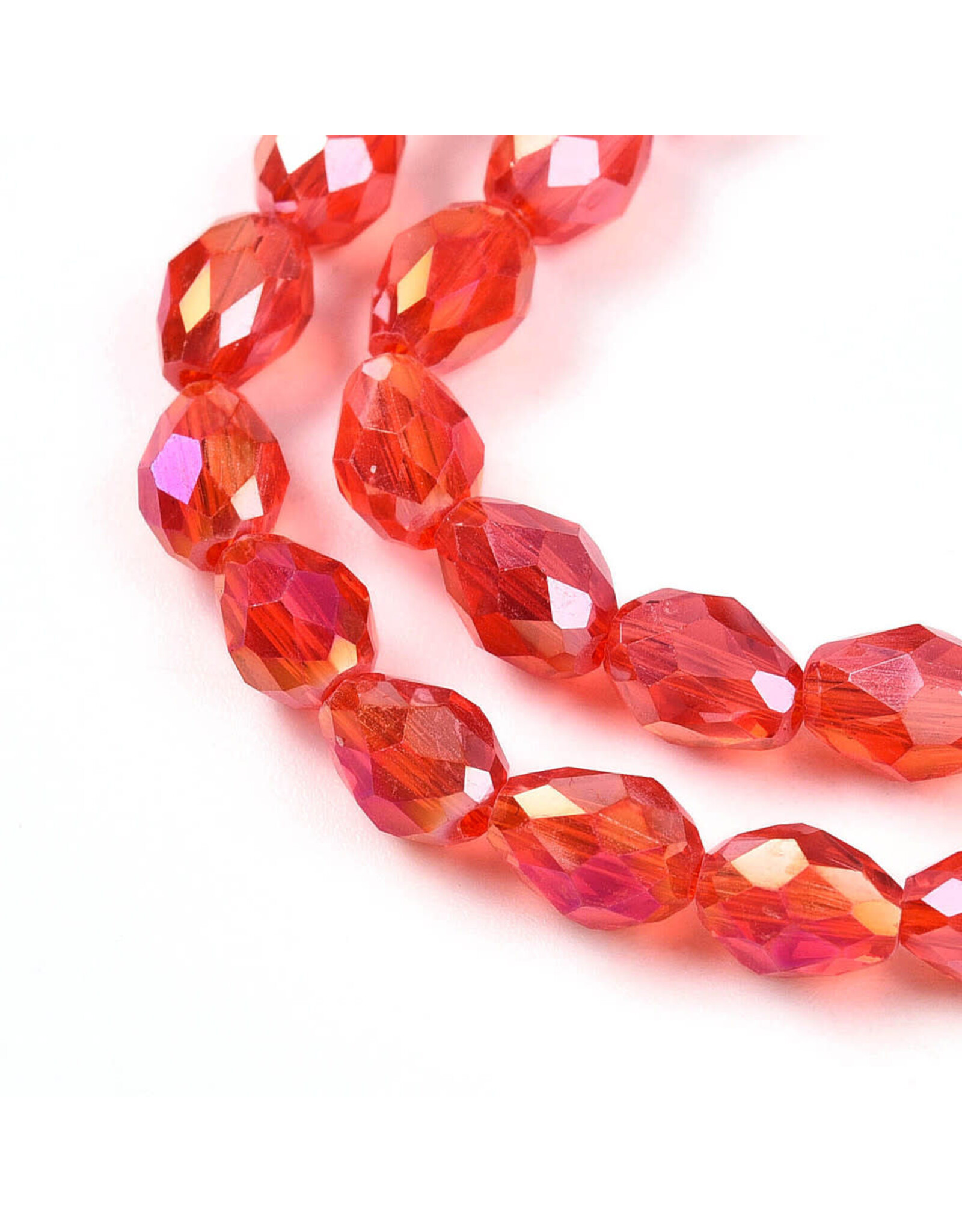 Drop Red AB  8x6mm  x60