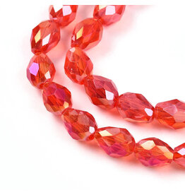 Drop Red AB  8x6mm  x60