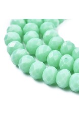 3.5x3mm Rondelle Opaque Light  Turquoise   x105