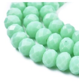 3.5x3mm Rondelle Opaque Light  Turquoise   x105