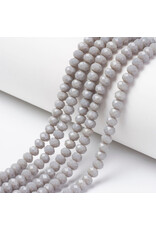 3.5x3mm Rondelle Opaque Dark Grey   x105