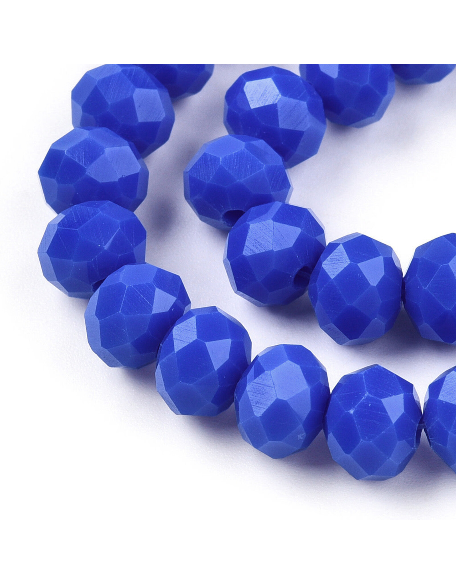 3.5x3mm Rondelle Opaque Royal Blue   x105