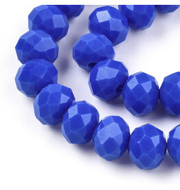 3.5x3mm Rondelle Opaque Royal Blue   x105