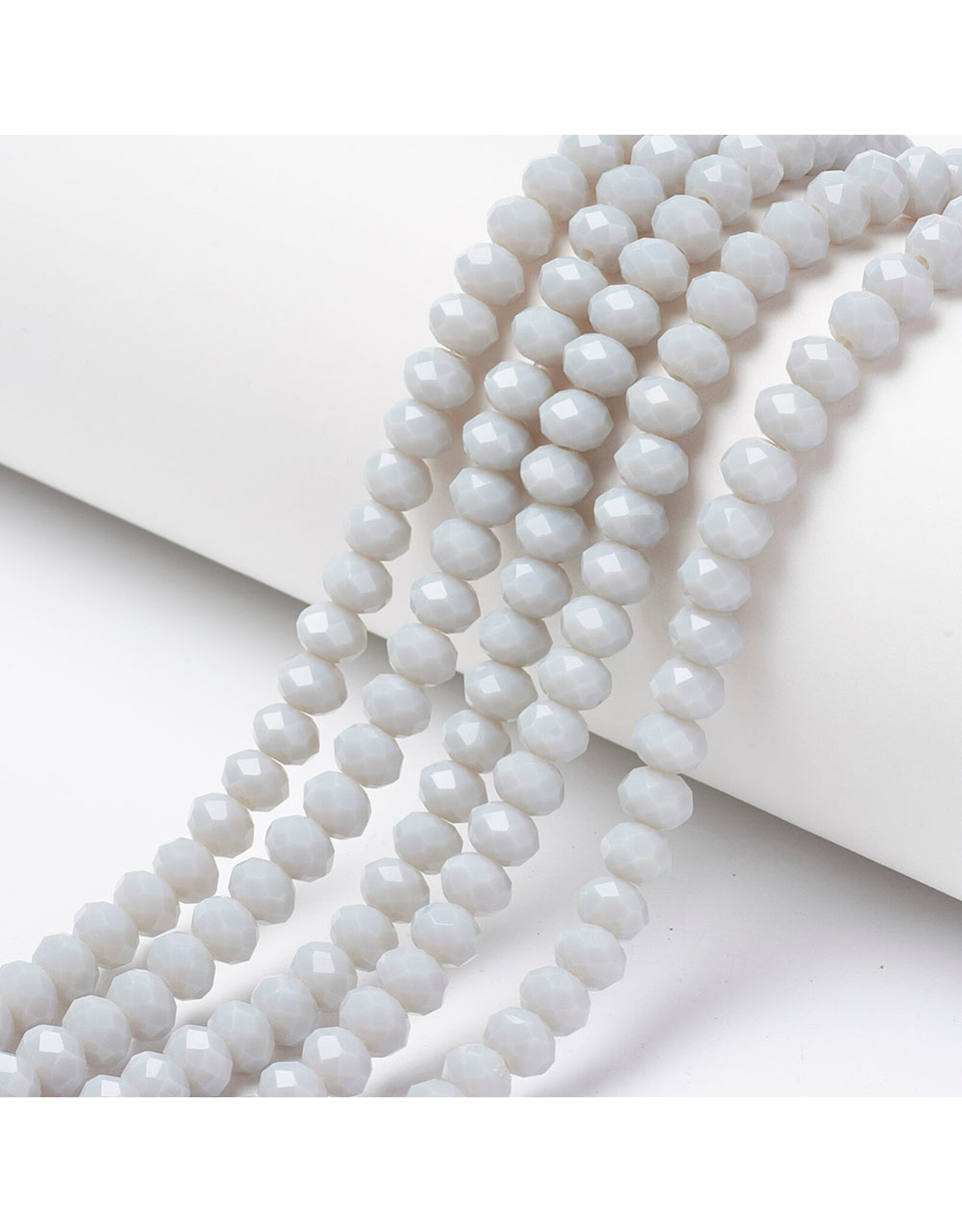 3.5x3mm Rondelle Opaque Light Grey   x105