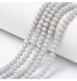 3.5x3mm Rondelle Opaque Light Grey   x105