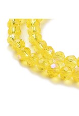 4x3mm Rondelle  Transparent Yellow AB   x105