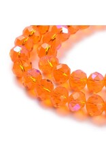 4x3mm Rondelle  Transparent Orange AB   x105