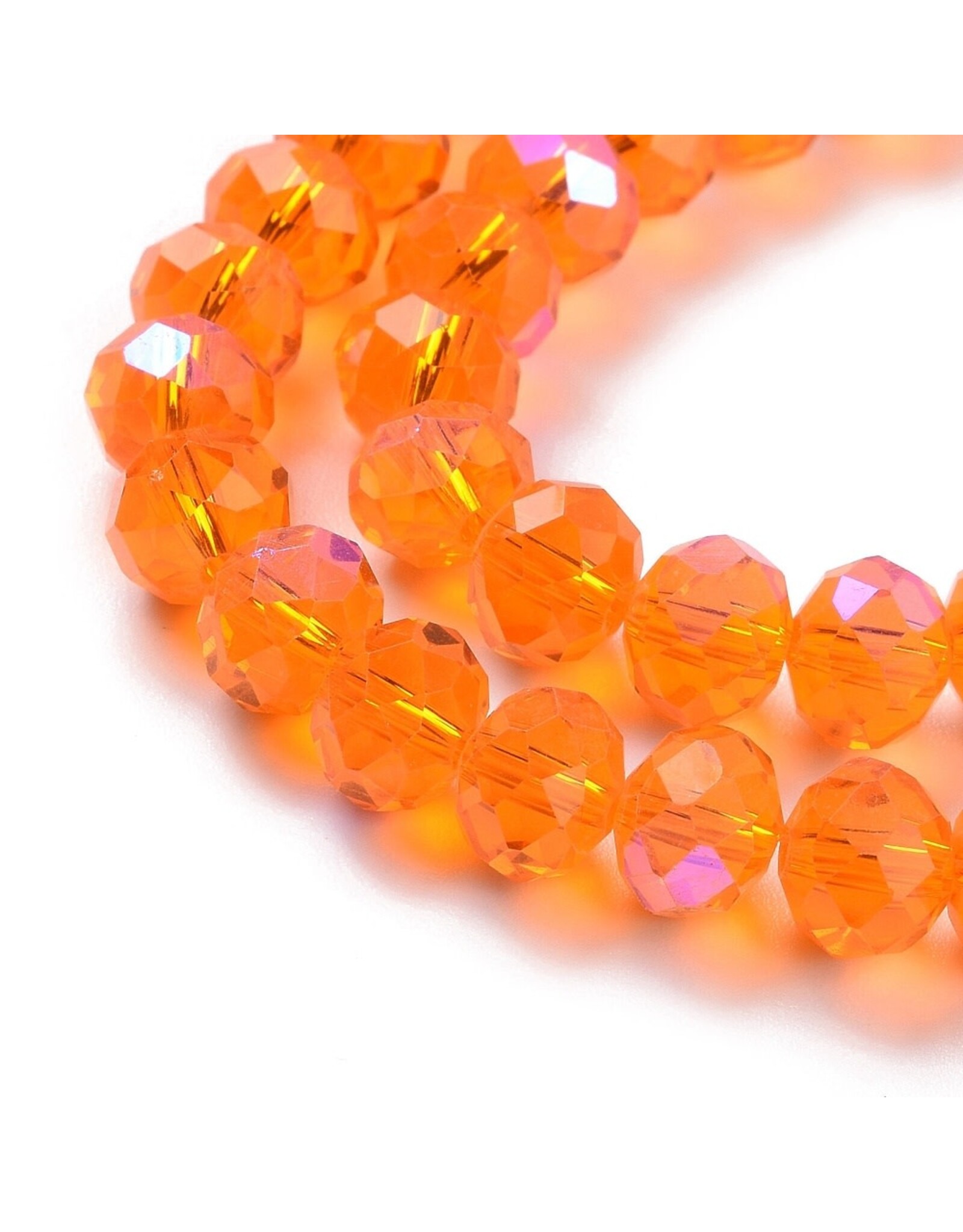 4x3mm Rondelle  Transparent Orange AB   x105