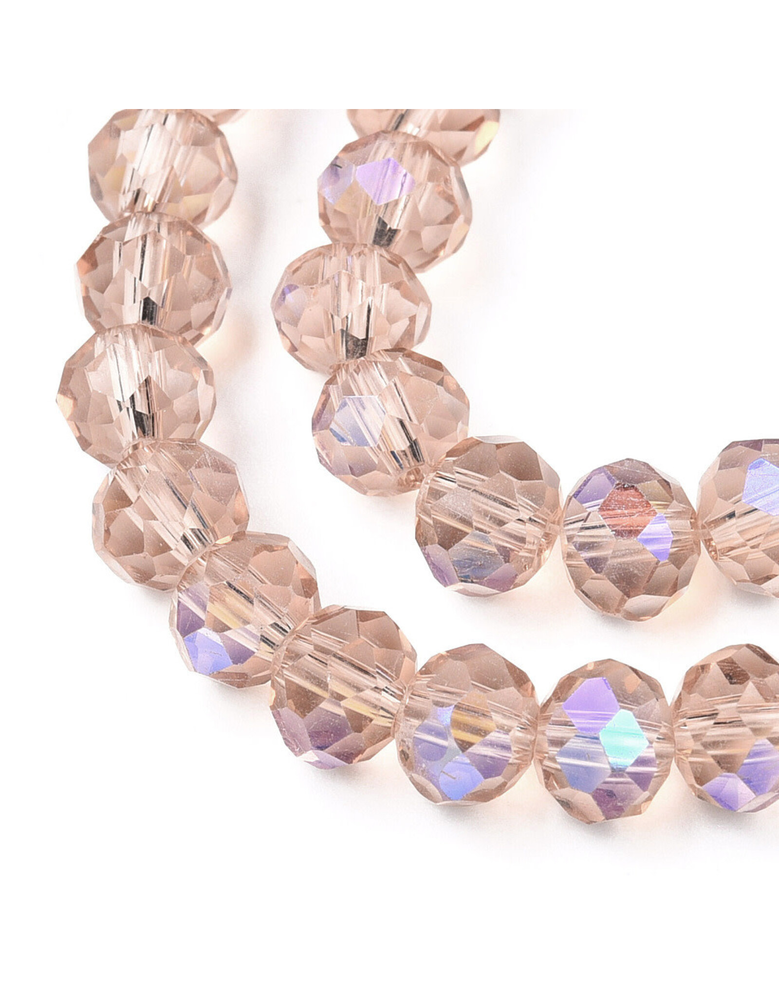 4x3mm Rondelle Transparent  Light Colorado Topaz AB   x105