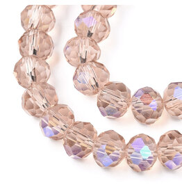 4x3mm Rondelle Transparent  Light Colorado Topaz AB   x105