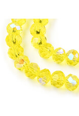 4x3mm Rondelle Transparent  Light Yellow AB   x105