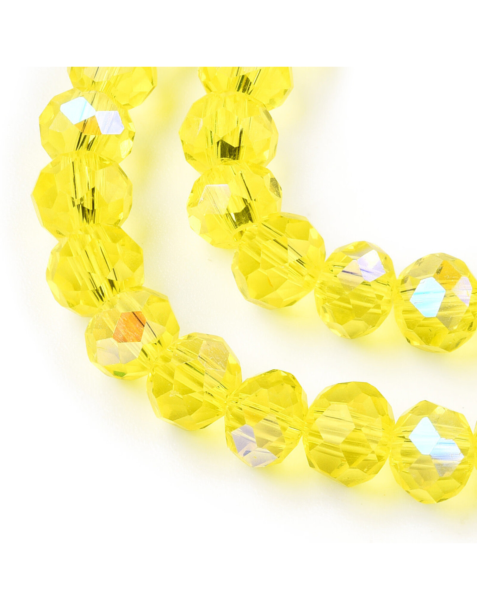 4x3mm Rondelle Transparent  Light Yellow AB   x105