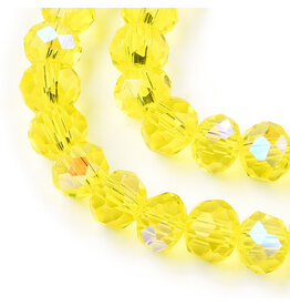 4x3mm Rondelle Transparent  Light Yellow AB   x105