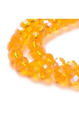 4x3mm Rondelle Transparent  Dark Yellow AB   x105