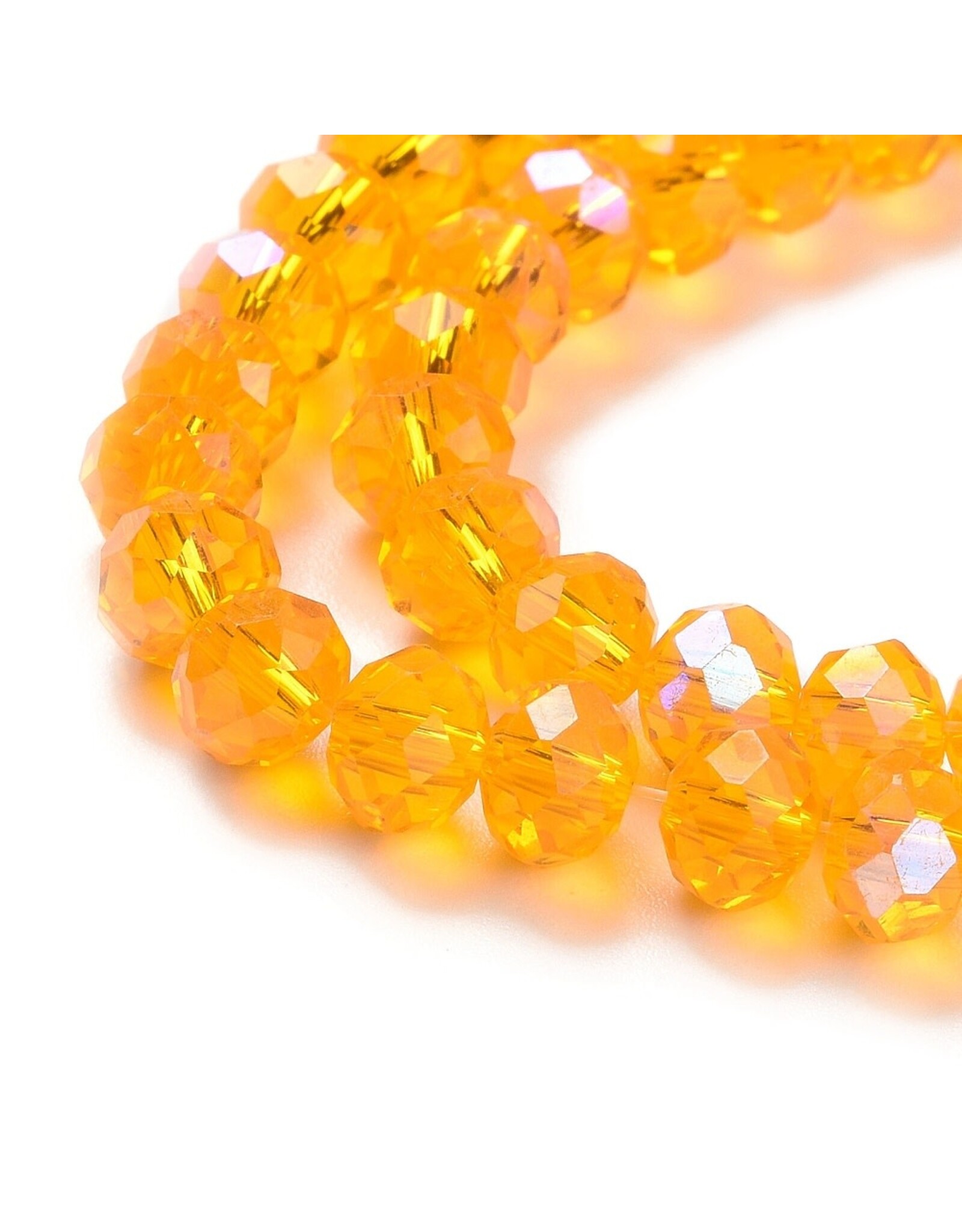 4x3mm Rondelle Transparent  Dark Yellow AB   x105