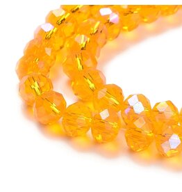 4x3mm Rondelle Transparent  Dark Yellow AB   x105